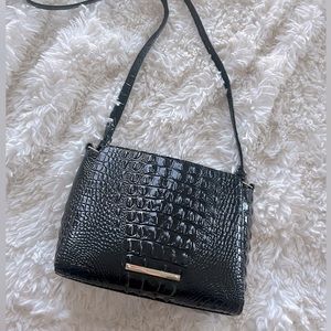 Black Snakeprint Crossbody Purse